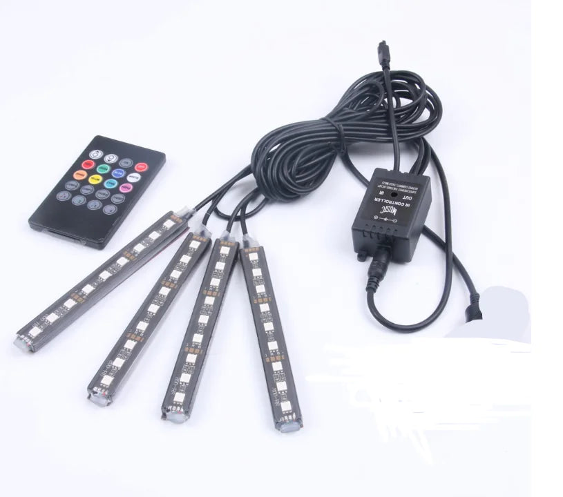Remote RGB Colorful Indoor Foot Lamp & LED Car Atmosphere Light