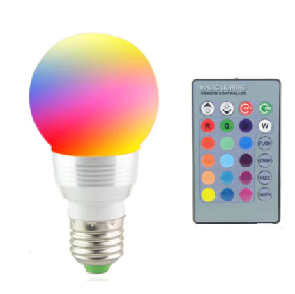 RGB Remote Control Colorful LED Light Bulb